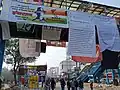 A Wikipedia page made into a drop banner, Shaheen Bagh protests, 2020
