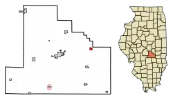 Location of Windsor in Illinois