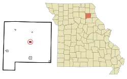 Location of Shelbyville, Missouri
