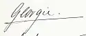 Prince George's signature