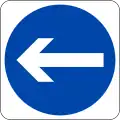 Turn left (right if symbol is reversed)