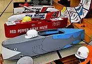 A lineup of various designs at the 2nd Annual Vintage Derby Car Show in Akron, OH on July 21, 2023