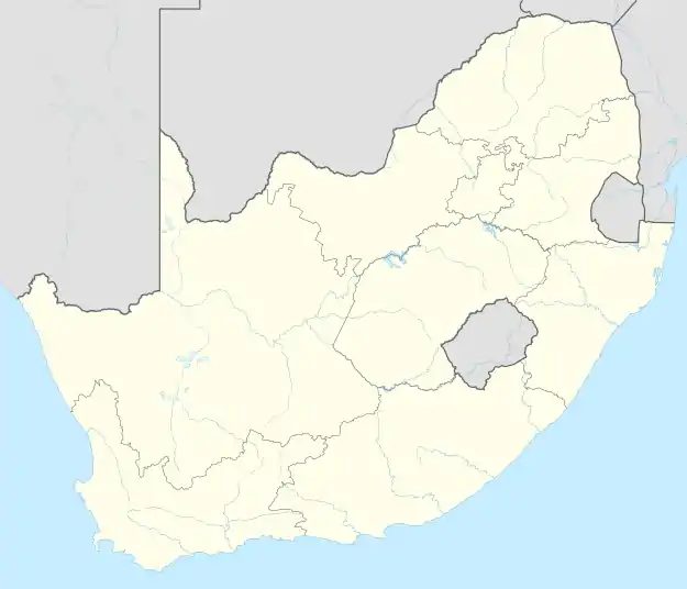Map of the venues for matches played in the 2016–17 CSA Provincial competitions