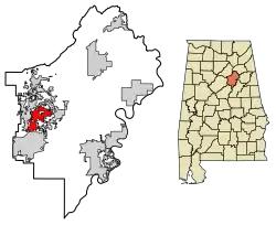 Location of Margaret in St. Clair County, Alabama.