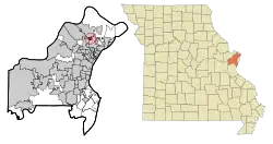 Location of Calverton Park, Missouri