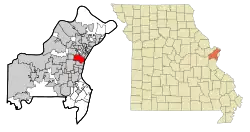 Location in St. Louis County