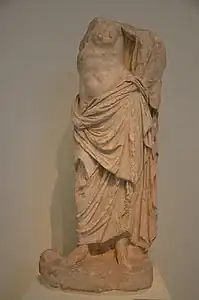 Statue of a goddess, possibly Aphrodite, found near the Monastery of Loukou (Arcadia), middle of 2nd century.