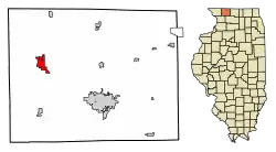 Location of Lena in Stephenson County, Illinois.