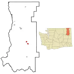 Location of Chewelah, Washington