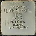 Stolperstein für Ulrich Albert L. Tietz