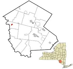 Location of Hortonville in Sullivan County, New York