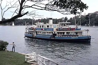 Leaving Musgrave Street Wharf (now Mosman South) in February 1978