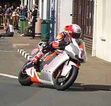 2012 Isle of Man TT&nbsp; TT Zero - Michael Rutter on MotoCzysz during practice for the 2012 TT Zero race.