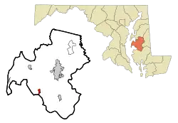 Location of Oxford, Maryland