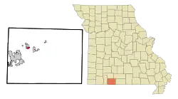 Location of Rockaway Beach, Missouri
