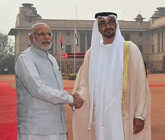 Mohammed Bin Zayed Al Nahyan, current President.