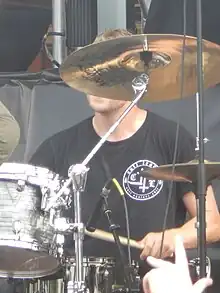Rymer performing with The Dillinger Escape Plan in 2016