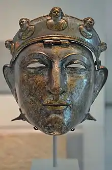 Colour photograph of the Nijmegen helmet