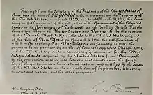 $25,000,000 receipt for the Treaty of the Danish West Indies