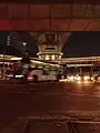TransJakarta bus passing the ASEAN Bus station which is located at the east of the transit hub