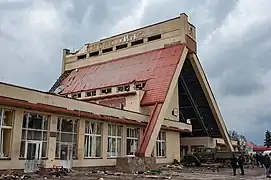 The destroyed railway station "Trostyanets-Smorodino"