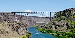 Perrine Bridge spanning the Snake River Canyon at Twin Falls.