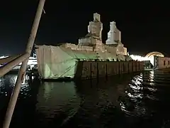 Under wraps at the dry-dock