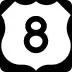 U.S. Route 8 marker