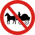 No animal-drawn vehicles