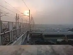 Viaduct - Pink Line of the Mayur Vihar metro station of Delhi Metro