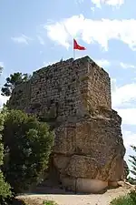 Well-preserved corner tower of the exterior wall