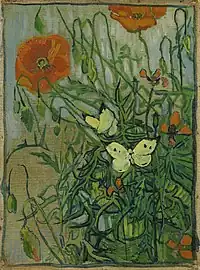 Vincent Van Gogh, Poppies and Butterflies, 1889