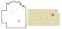 Location within Wabaunsee County and Kansas