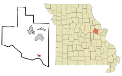Location of Marthasville, Missouri