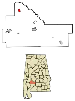 Location of Catherine in Wilcox County, Alabama.