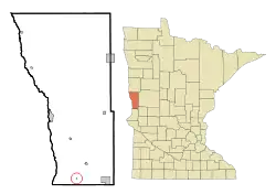 Location of Tenney, Minnesota