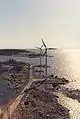 Wind turbines as seen from the top of one in Finland