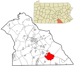 Location in York County and the state of Pennsylvania.
