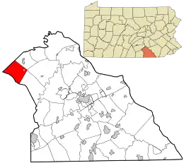 Location in York County and the state of Pennsylvania.