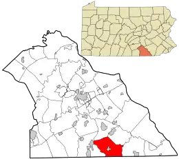 Location in York County and the state of Pennsylvania.