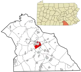 Location in York County and the state of Pennsylvania.