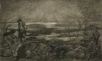 Genesis from Les Sataniques (ca. 1882) soft-ground etching (18.89 x 25.56&nbsp;cm) Los Angeles County Museum of Art