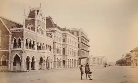 Mechanics' Institute (now David Sasoon Library), at Bombay in India, c.1860